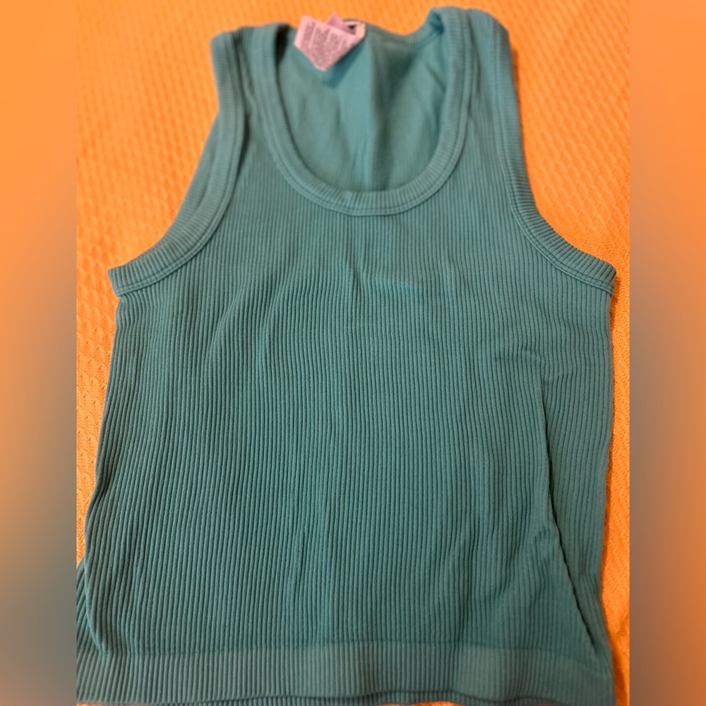 Old Navy Teal Ribbed Tank Top